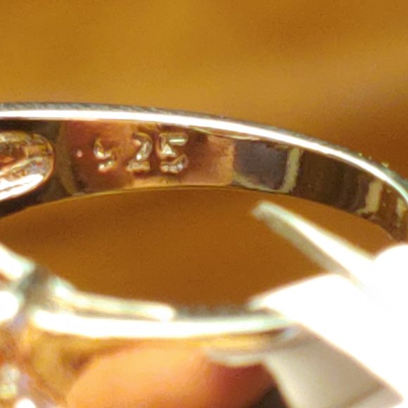 Garnet & White Sapphire Flowers Cocktail Ring - Picture 12 of 16